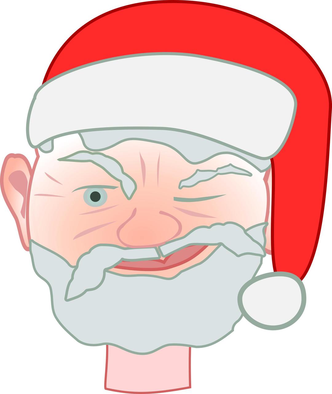 Santa winking 1 png transparent