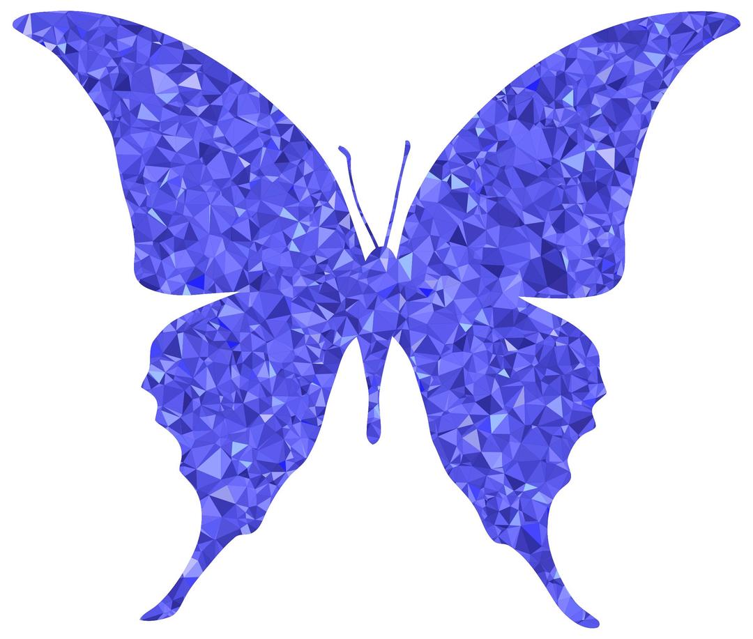 Sapphire Butterfly Silhouette 6 png transparent