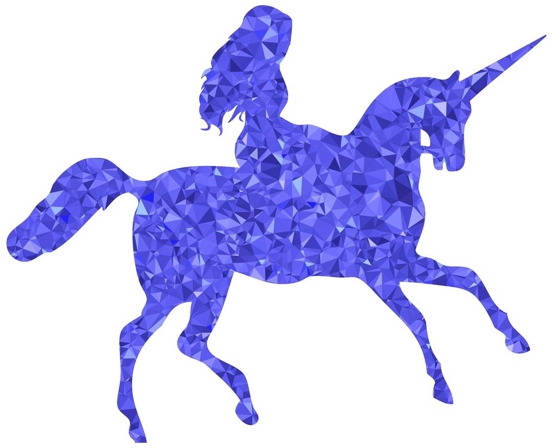 Sapphire Woman Riding Unicorn png transparent