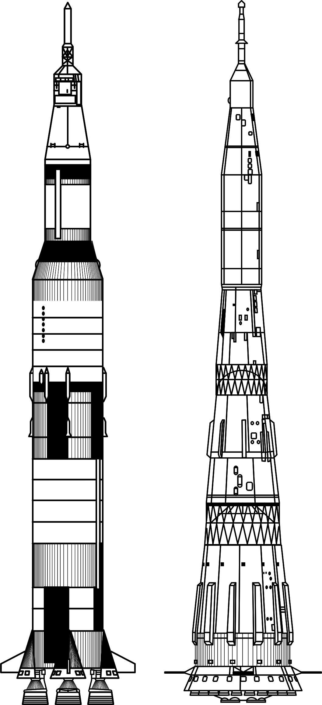 Saturn V26 N1 Comparison png transparent