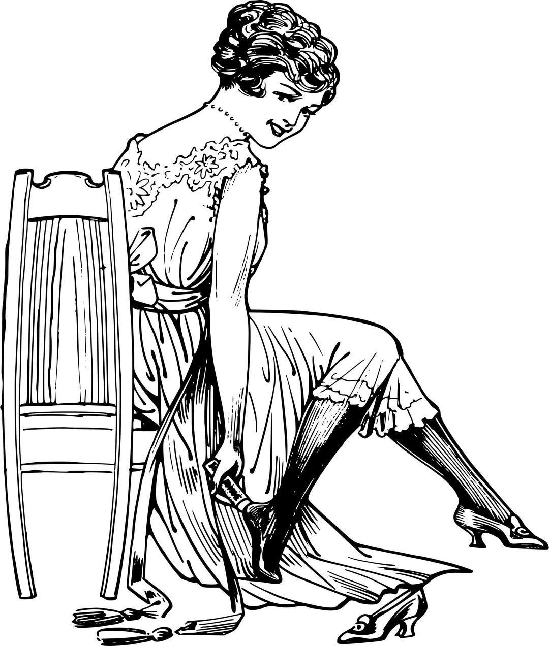 Saucy Lady Sitting png transparent