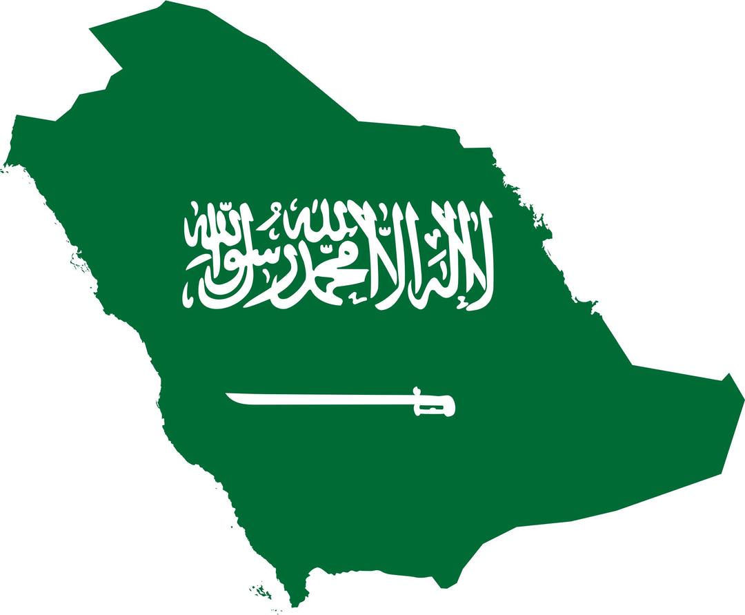 Saudi Arabia Map Flag png transparent