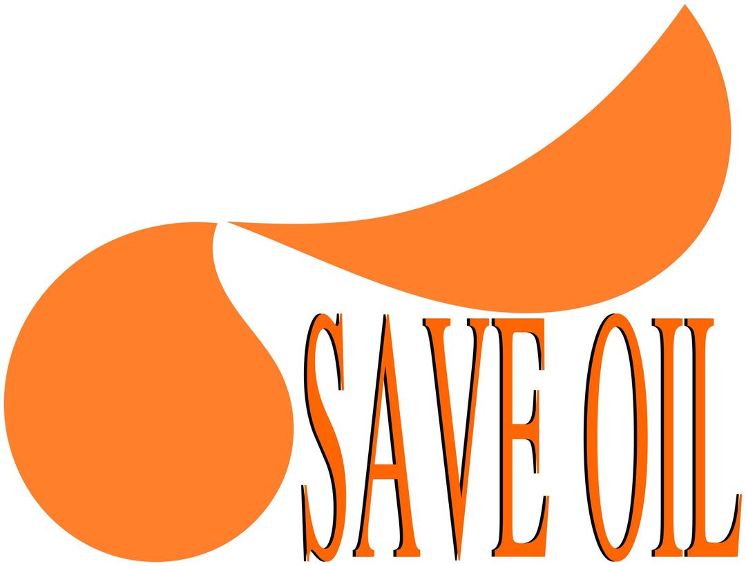 Save OIL - Message with logo png transparent