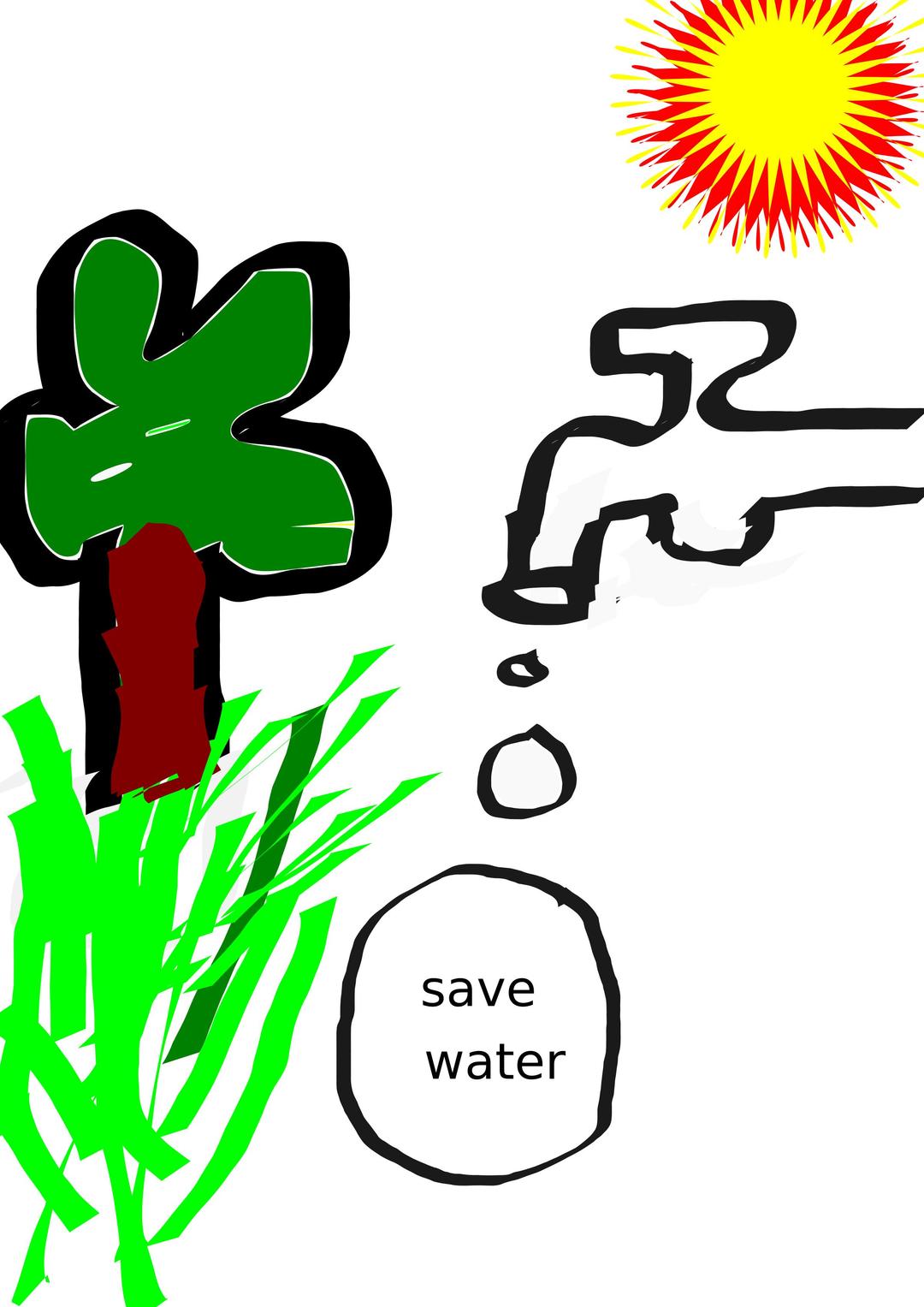 Save Water png transparent