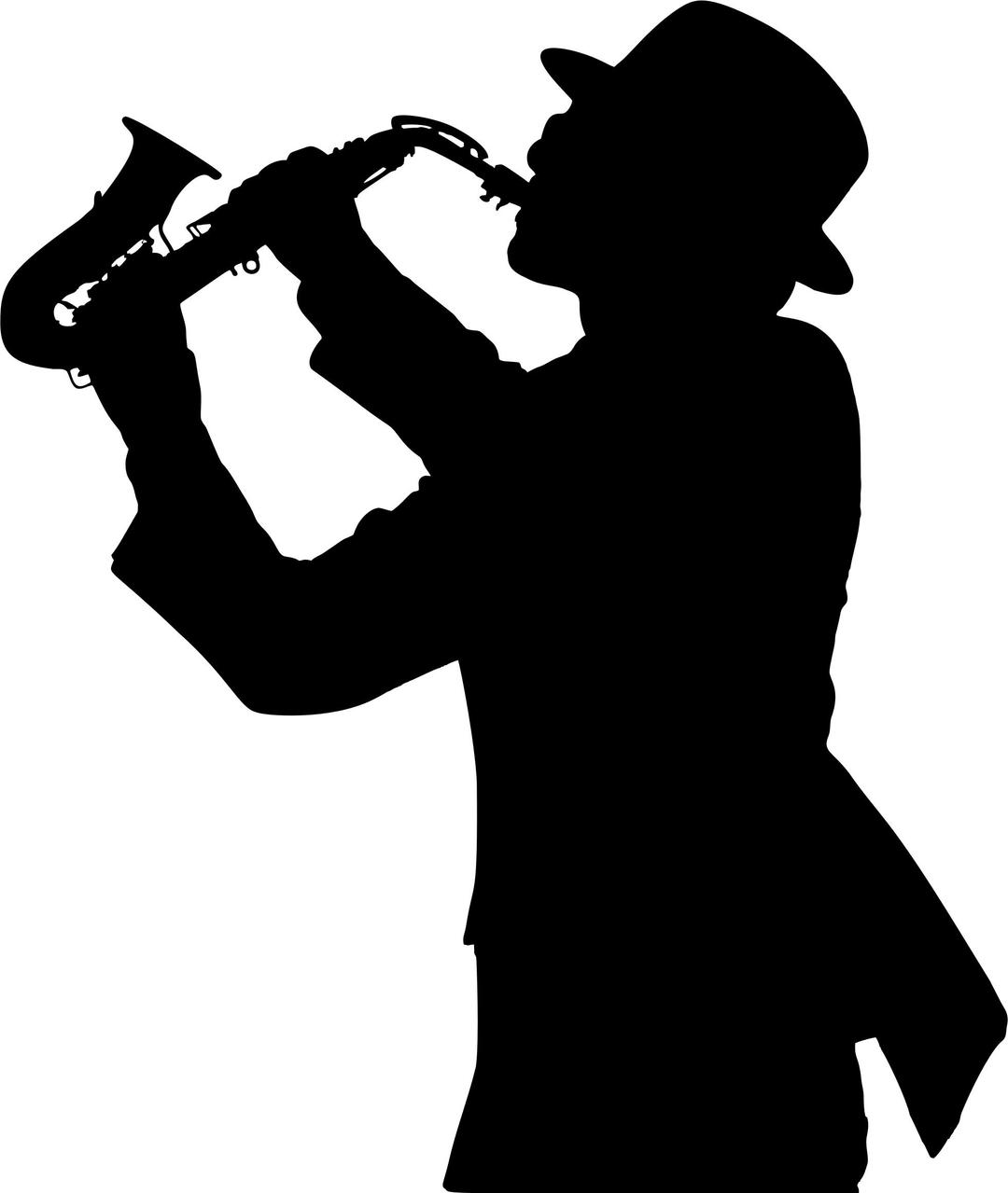 Saxophone Player Silhouette png transparent