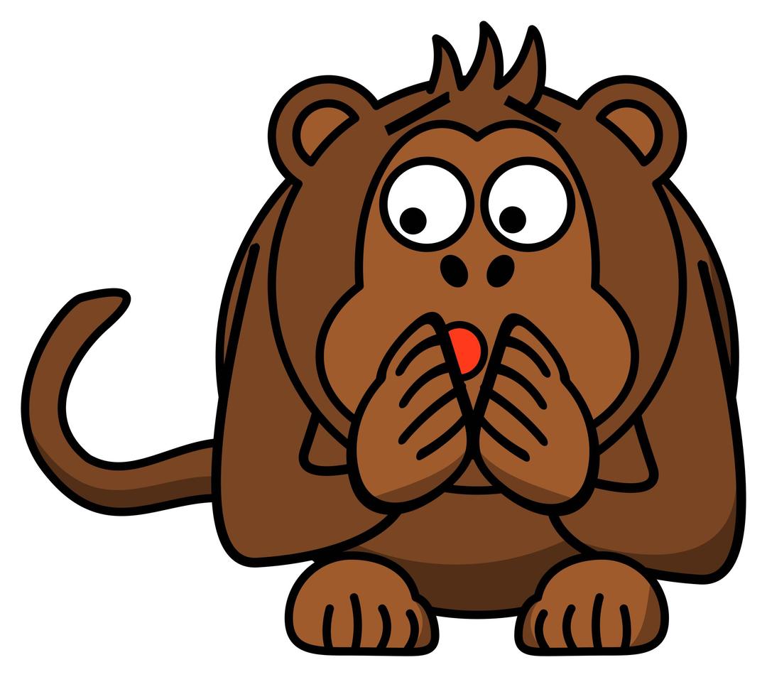 scared monkey png transparent