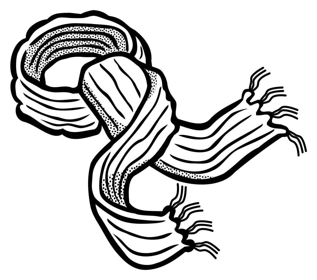 scarf - lineart png transparent