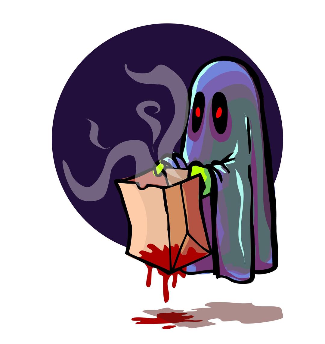 Scary Ghost Trick or Treating png transparent