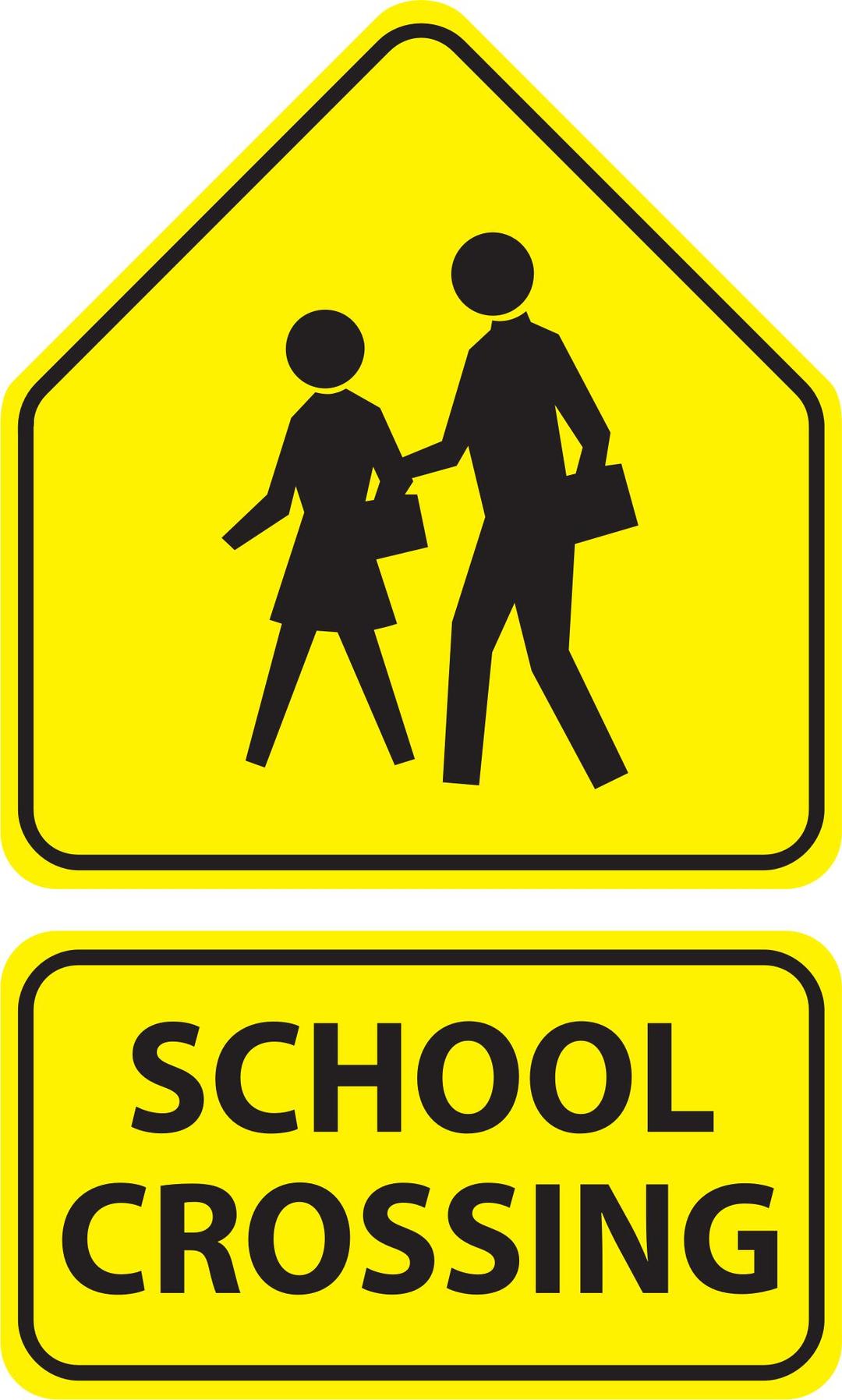School Crossing Signs png transparent