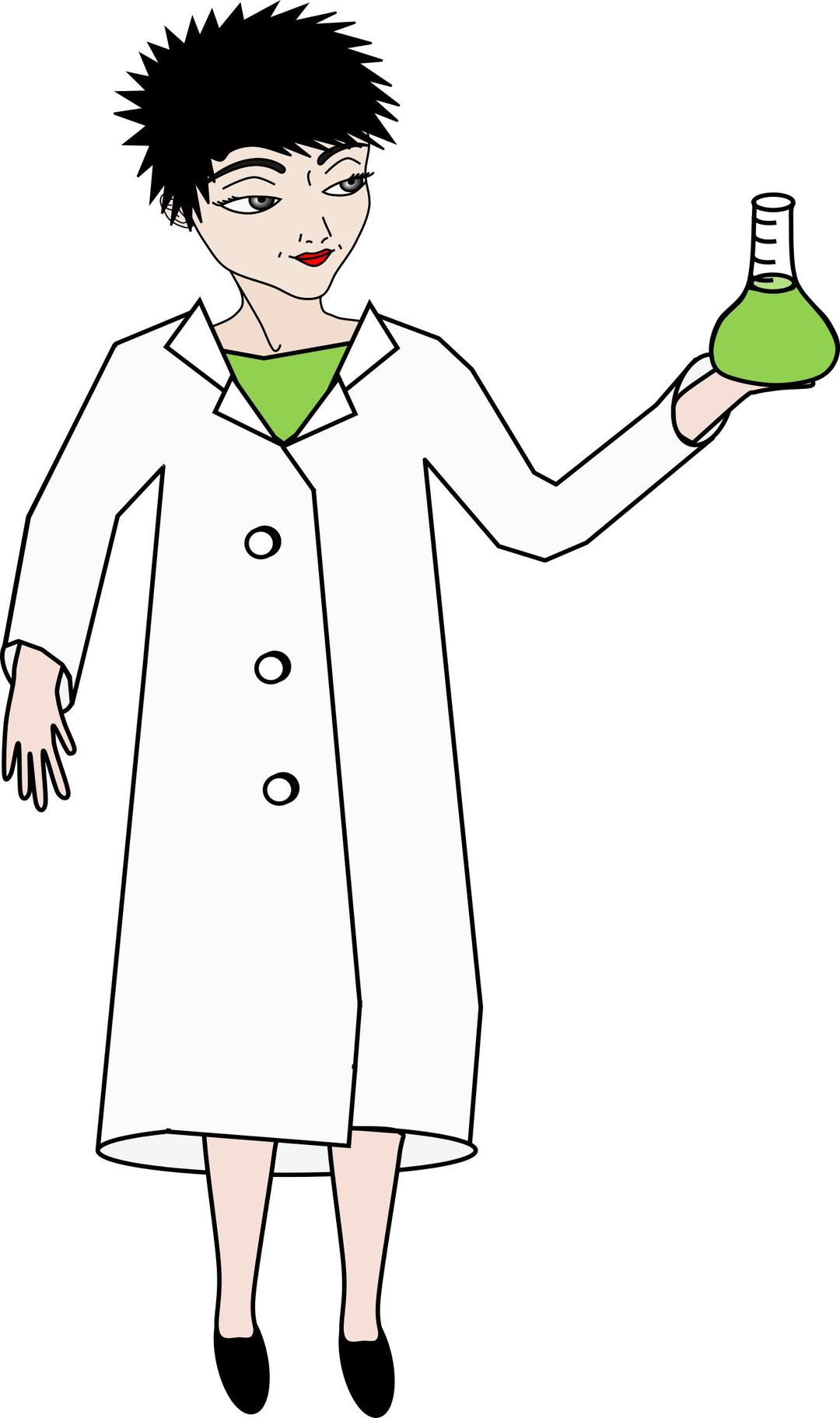 Science student with spiky hair png transparent