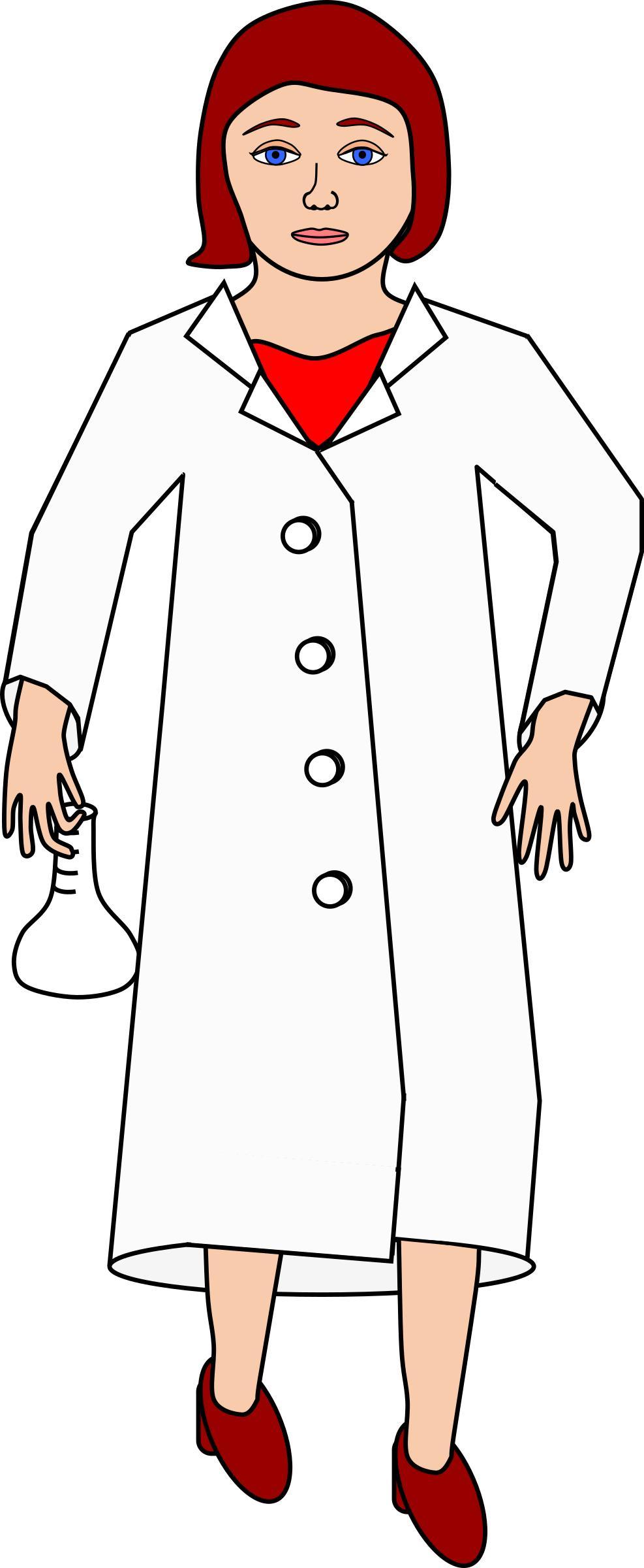 Scientist holding erlenmeyer flask png transparent