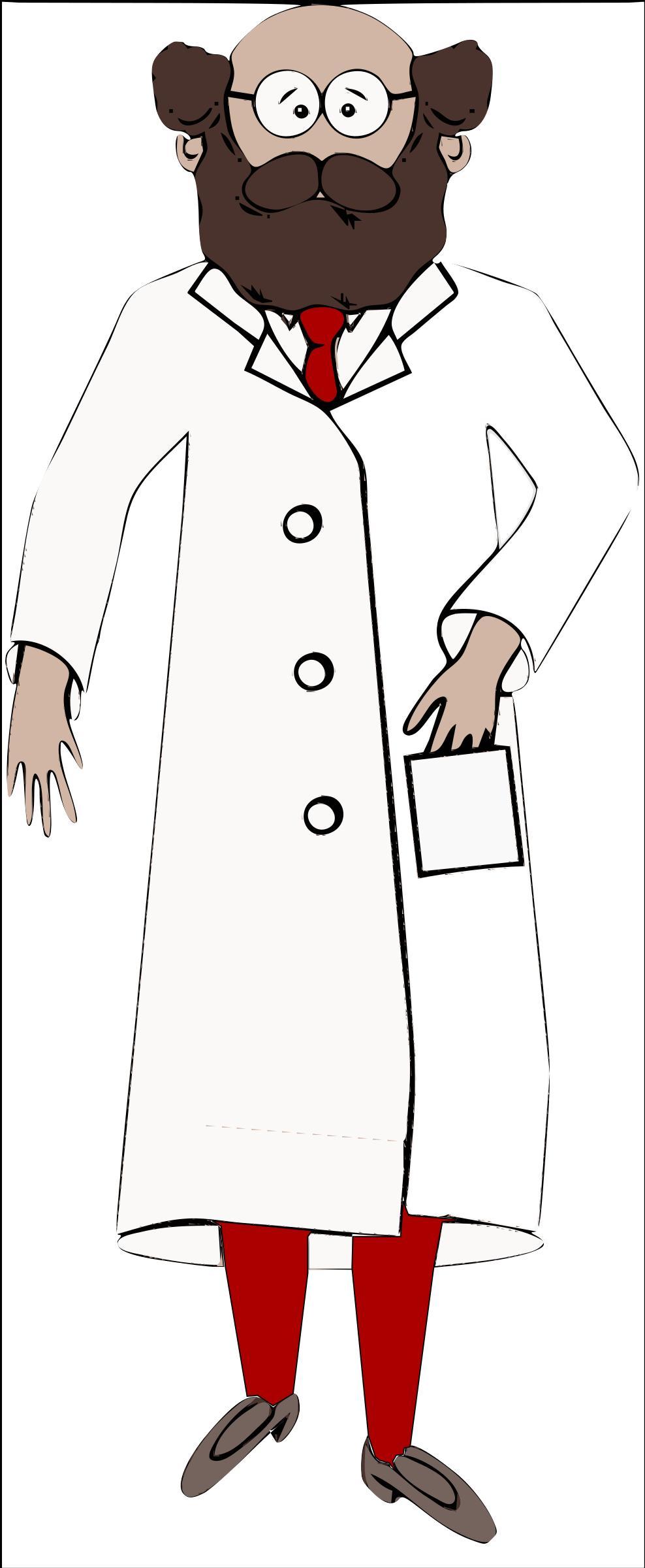 Scientist with hand in pocket png transparent