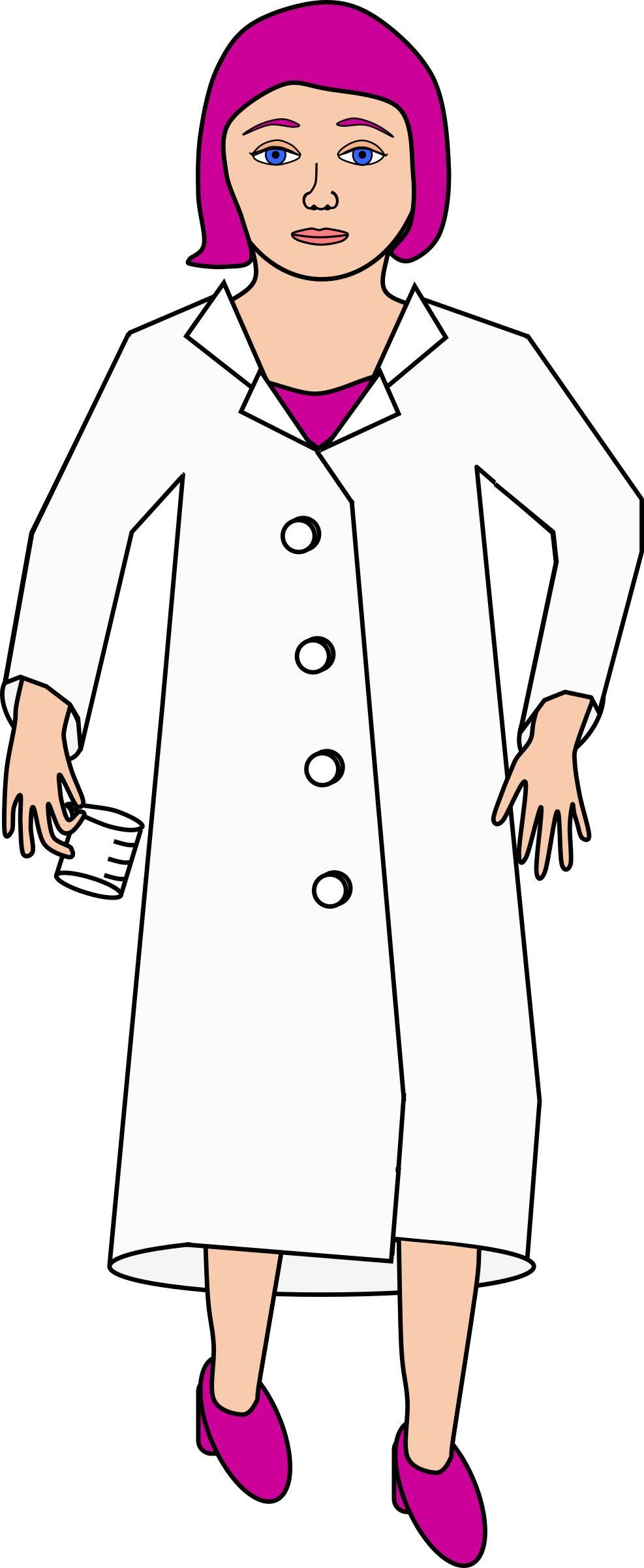 Scientist with purple hair png transparent