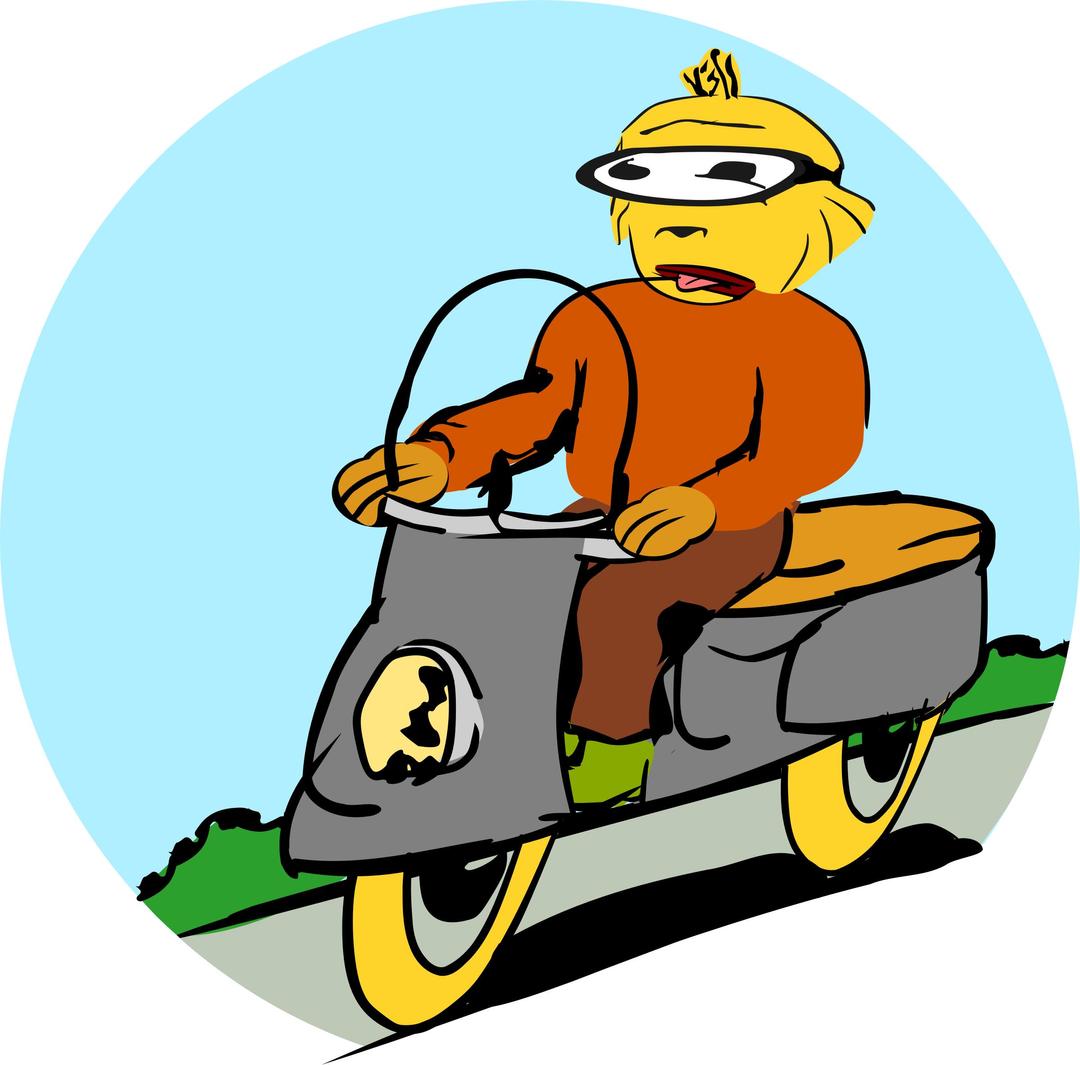 Scooter driver png transparent