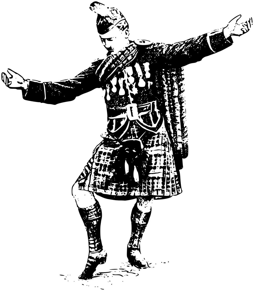 Scotsman dancing png transparent