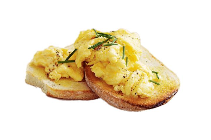 Scrambled Eggs on Toast png transparent
