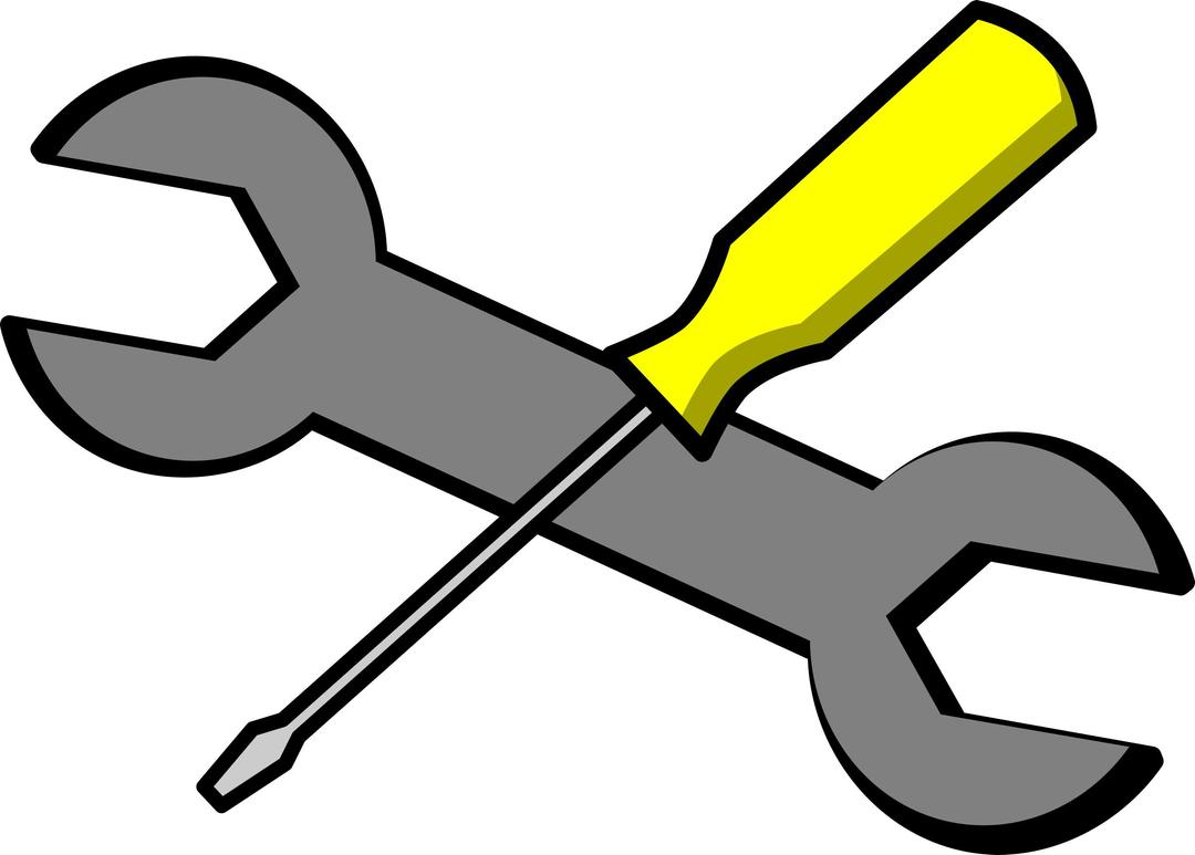 Screwdriver and wrench icon png transparent