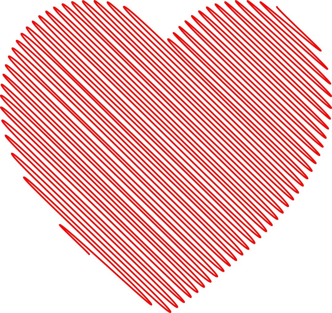 Scribble Heart png transparent