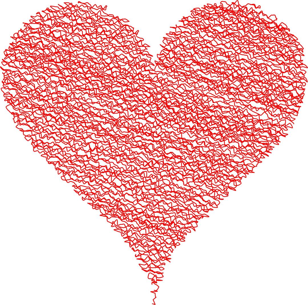 Scribbled Heart 2 png transparent