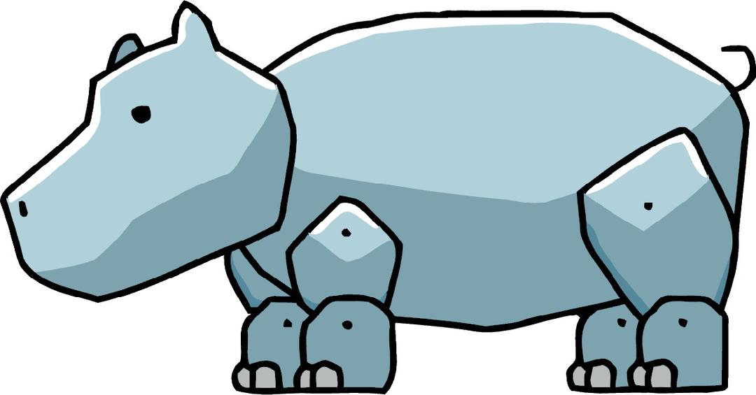 Scribblenauts Hippopotamus png transparent