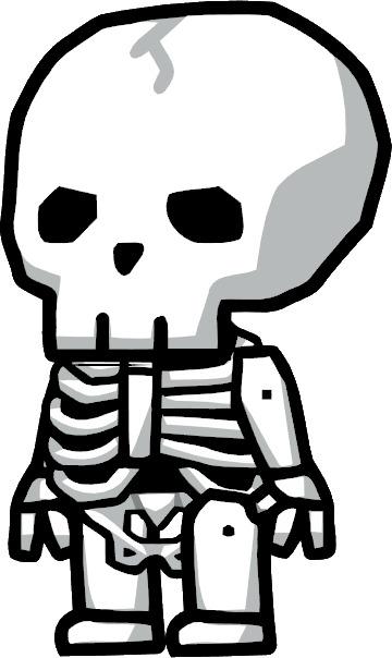 Scribblenauts Living Skeleton png transparent
