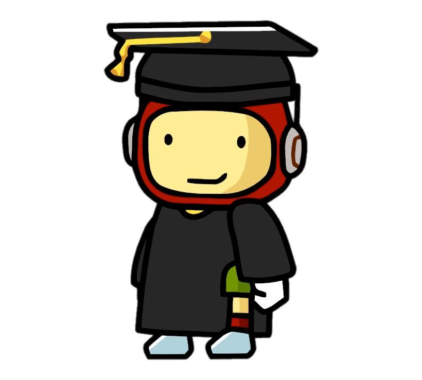 Scribblenauts Maxwell Student In Graduation Gown png transparent