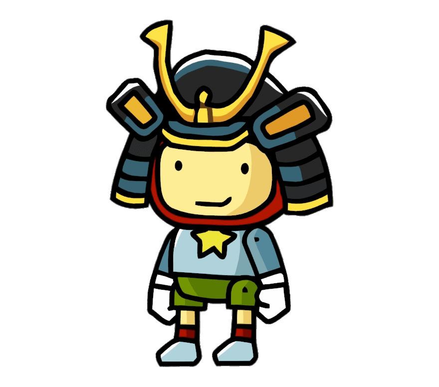 Scribblenauts Maxwell With Samurai Helmet png transparent