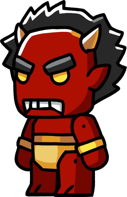 Scribblenauts Oni the Red Butcher png transparent