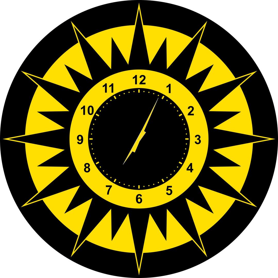 Scripted Abstract Sun Clock png transparent