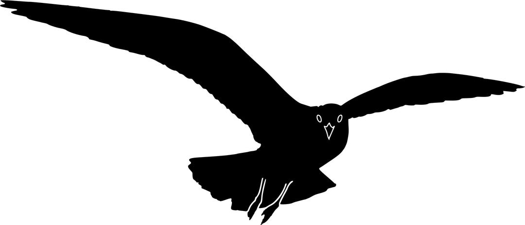Seagul (silhouette 2) png transparent