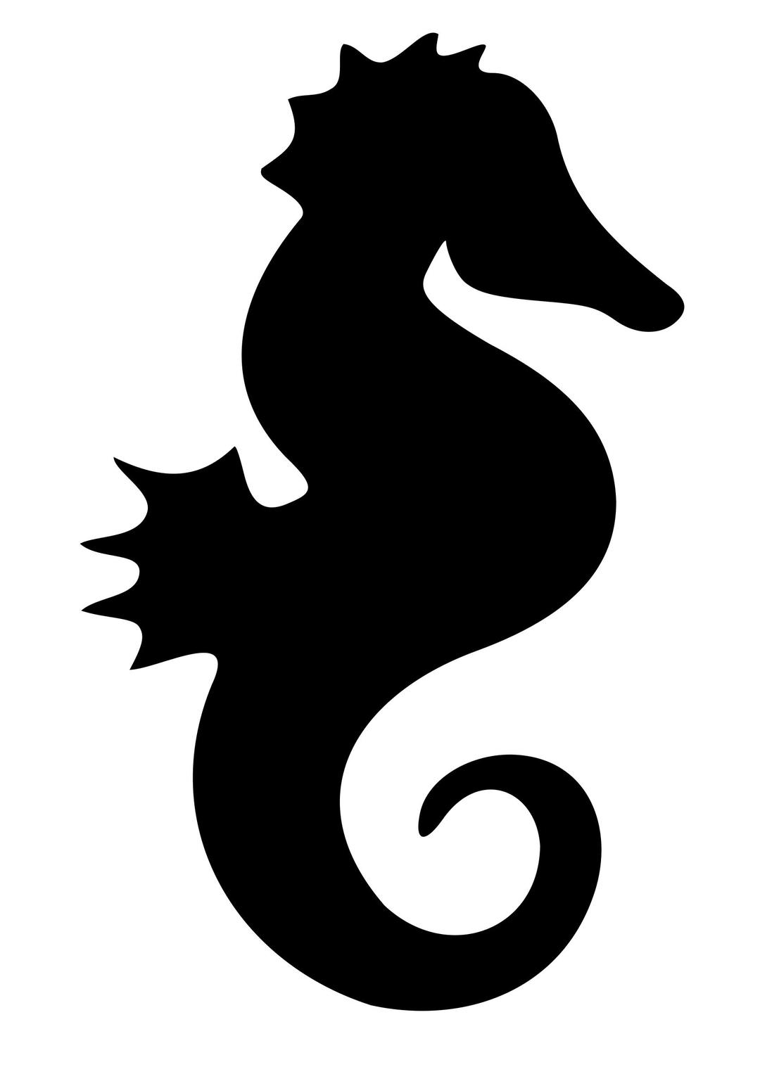 Seahorse Silhouette png transparent