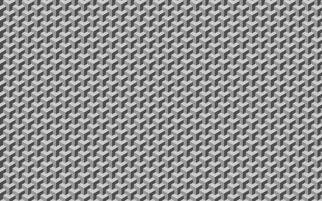 Seamless 3D Isometric Tessellation Pattern png transparent
