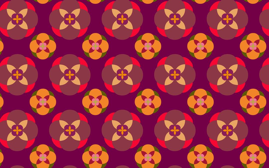 Seamless Abstract Floral Pattern png transparent
