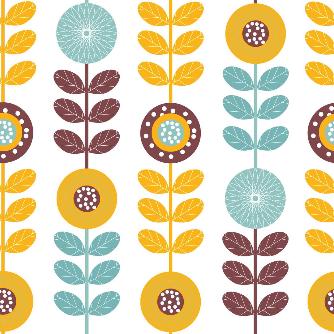 Seamless Colorful Floral Pattern Background png transparent