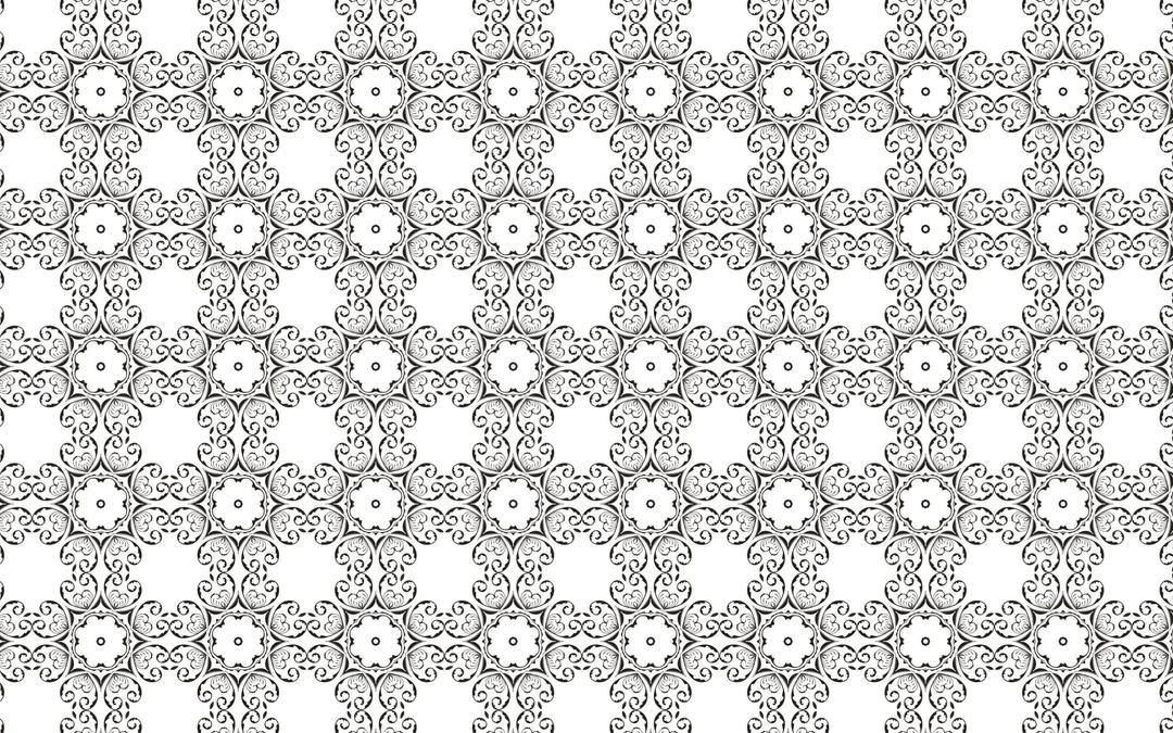 Seamless Floral Flourish Design Pattern png transparent