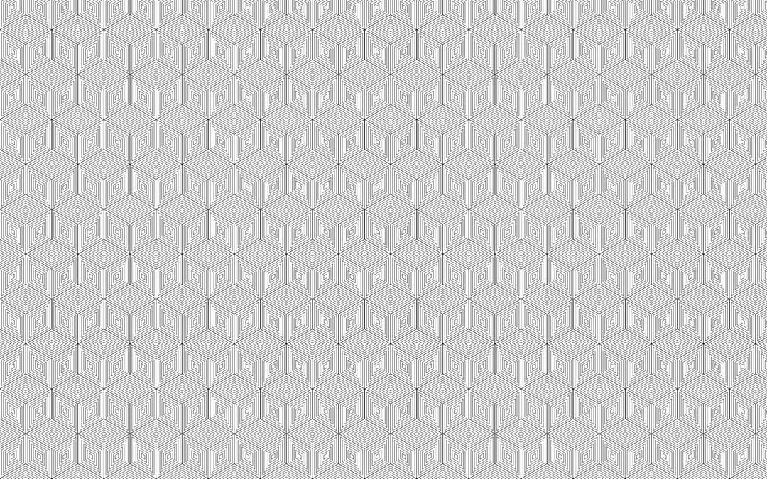 Seamless Isometric Cube Line Art Pattern png transparent