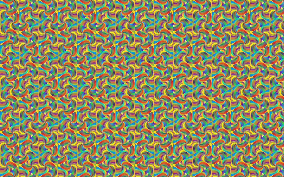 Seamless Psychedelic Triangular Swirls Pattern png transparent