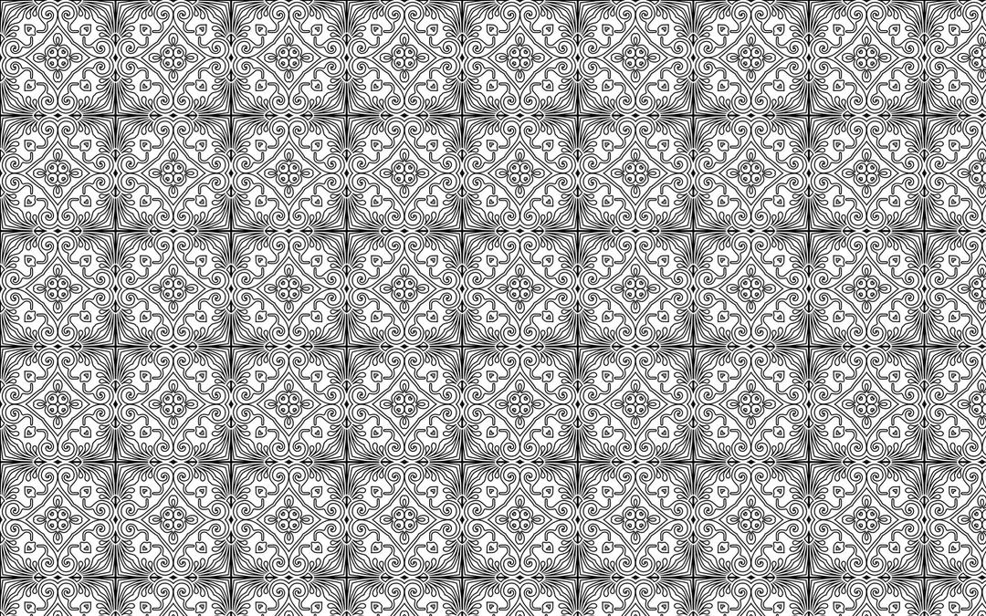 Seamless Victorian Ornament Expanded Pattern png transparent