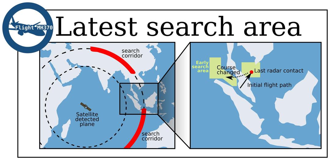 Search Area Malaysian flight MH 370  png transparent