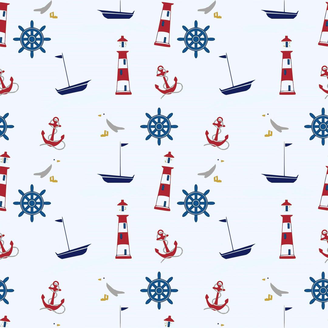 Sea-related  seamless pattern png transparent