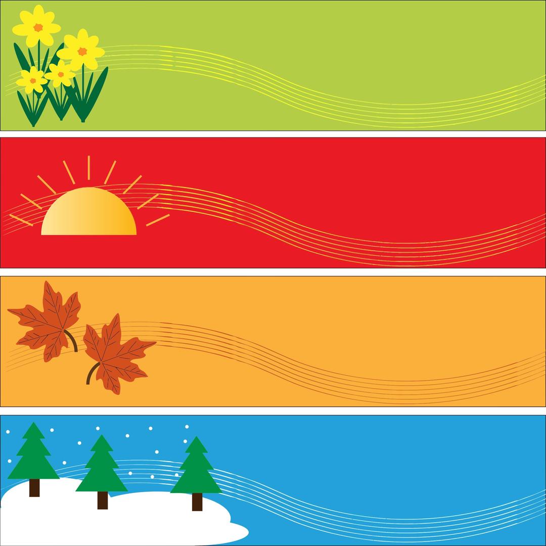 Seasons Banners png transparent