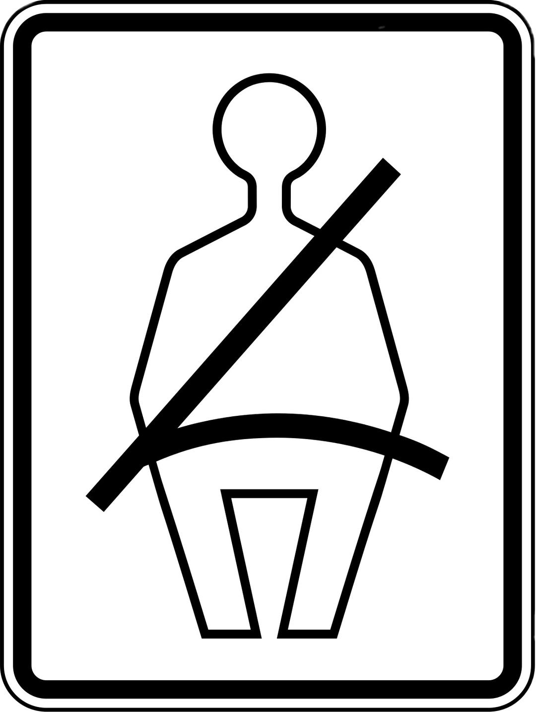 Seat Belt Rectangular Sign png transparent