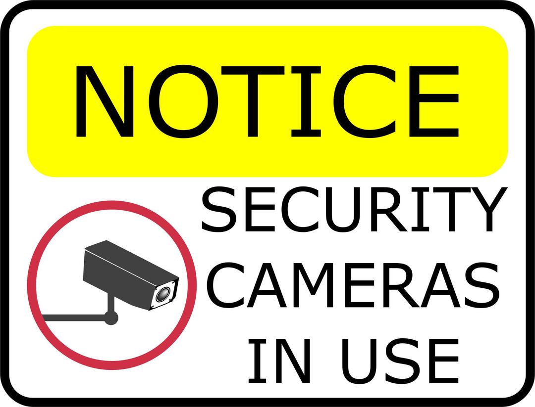 Security Camera Sign png transparent