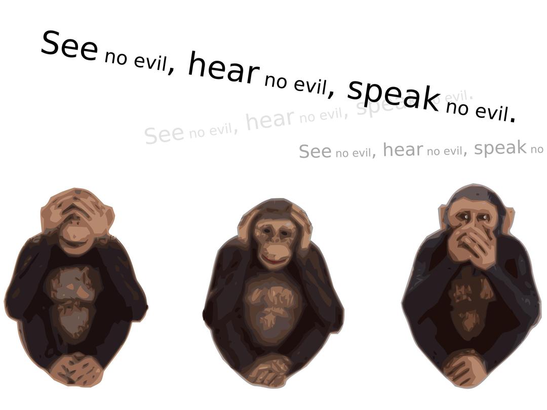 See no evil hear no evil speak no evil  png transparent