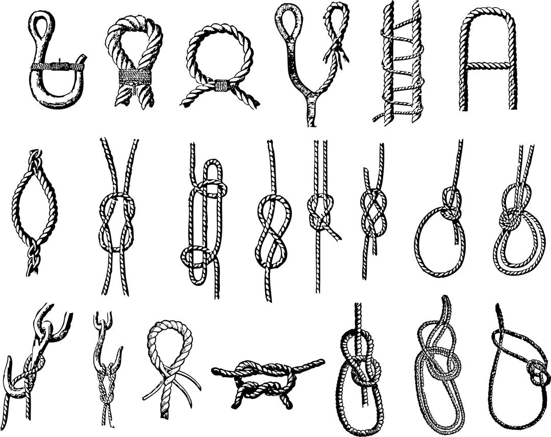 Seizings, hitches, splices, bends and knots png transparent