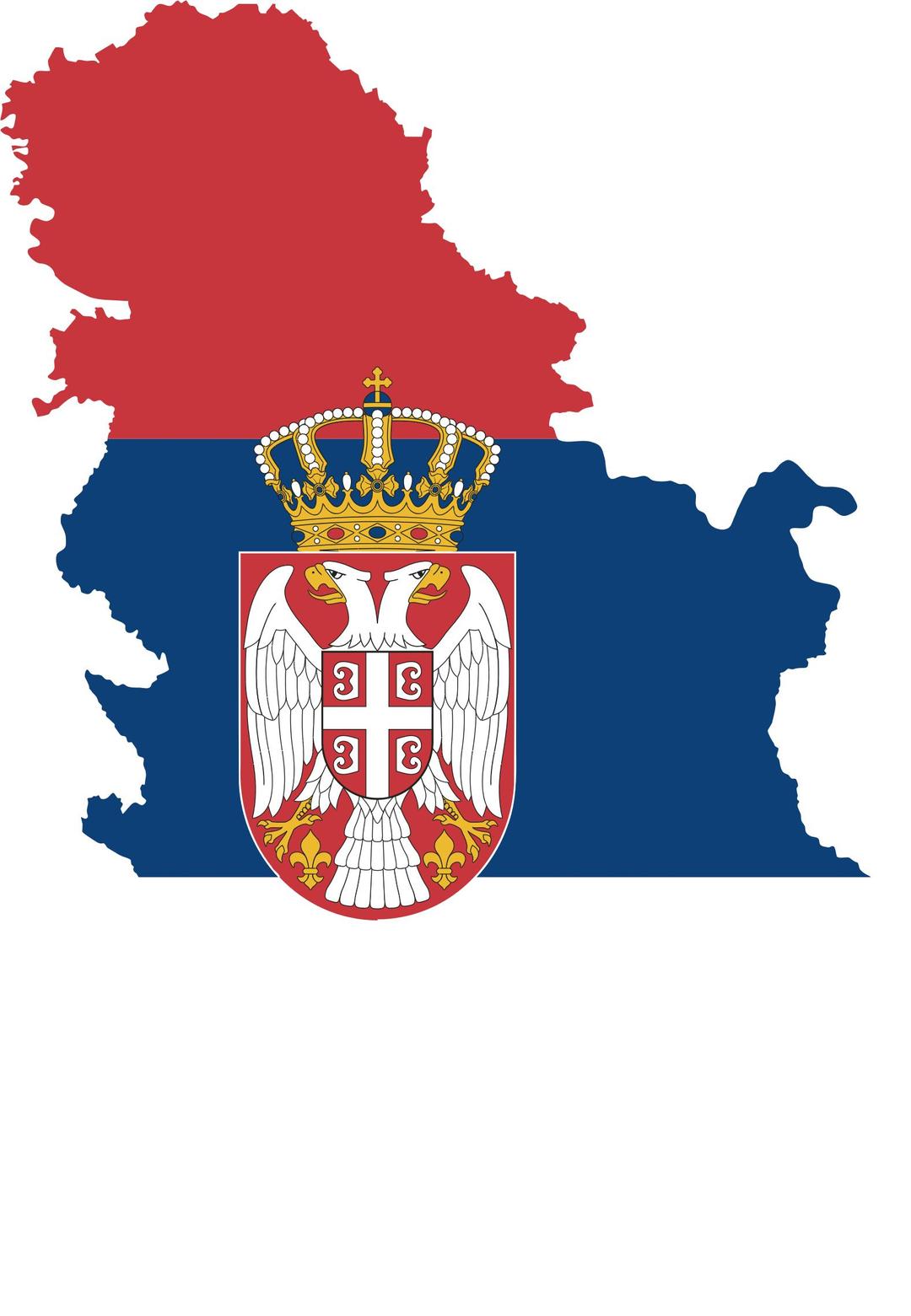 Serbia Map Flag Fixed png transparent