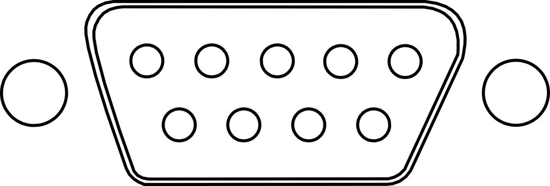 Serial connector DB-9 RS-232 png transparent