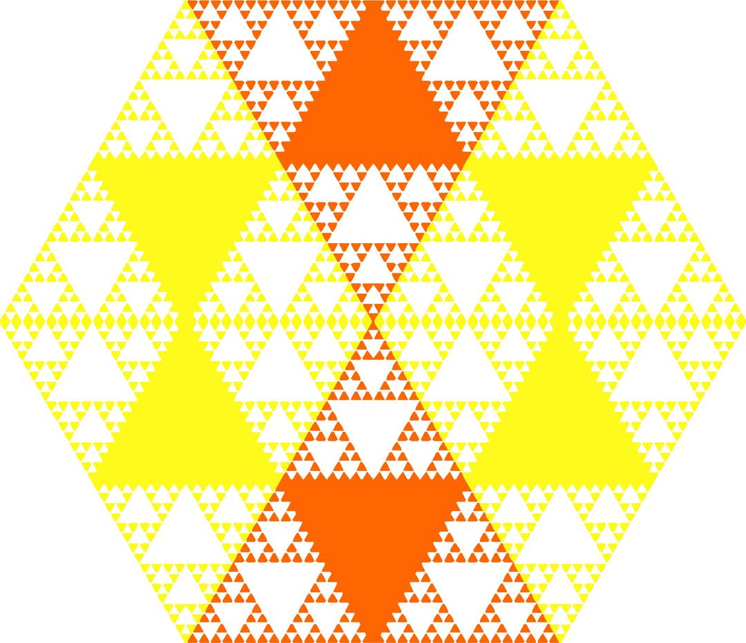 Serpinski hexagon png transparent
