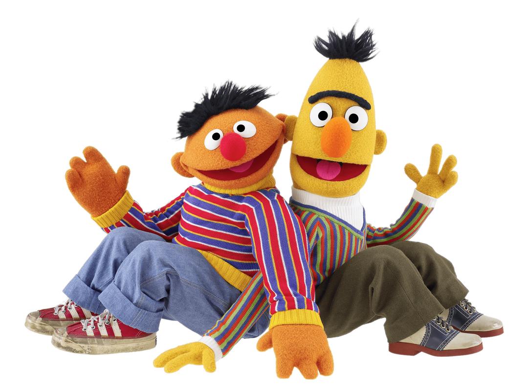 Sesame Street Bert and Ernie Sitting png transparent
