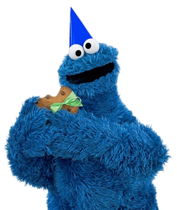 Sesame Street Cookie Monster Party png transparent